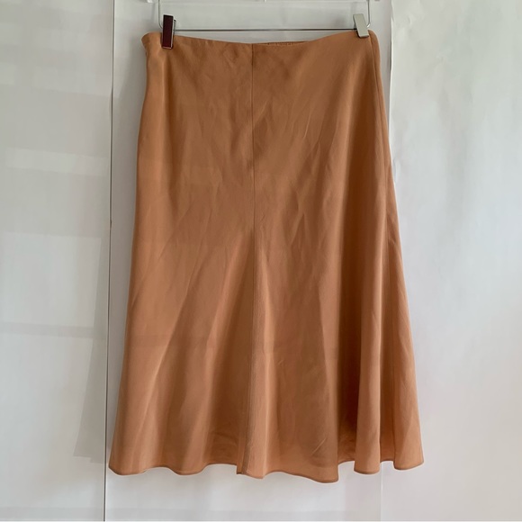 Eileen Fisher bias cut silk midi skirt clay blush terra cotta - Picture 7 of 10